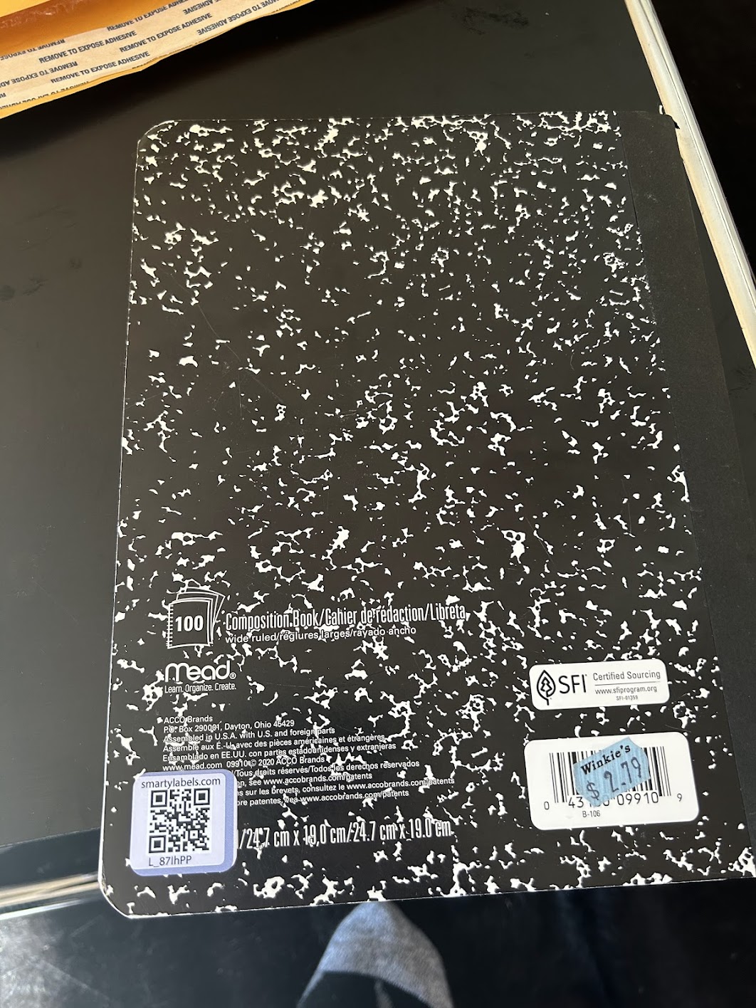 Digital Notebook with QR Code on Cover