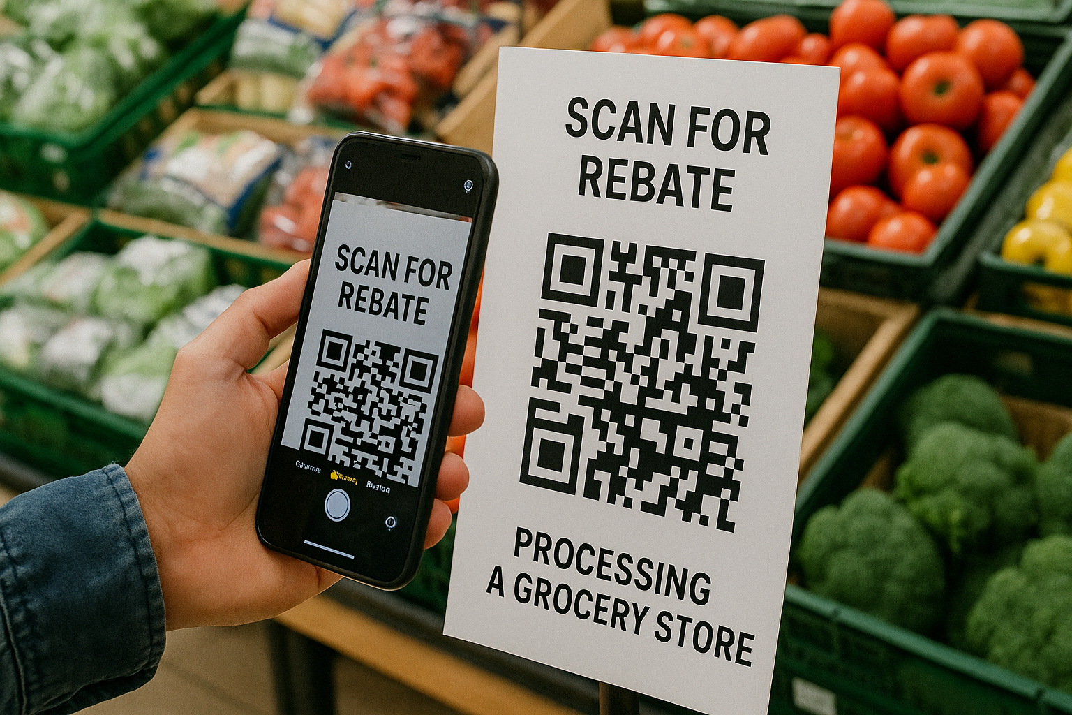 Rebate form with QR code